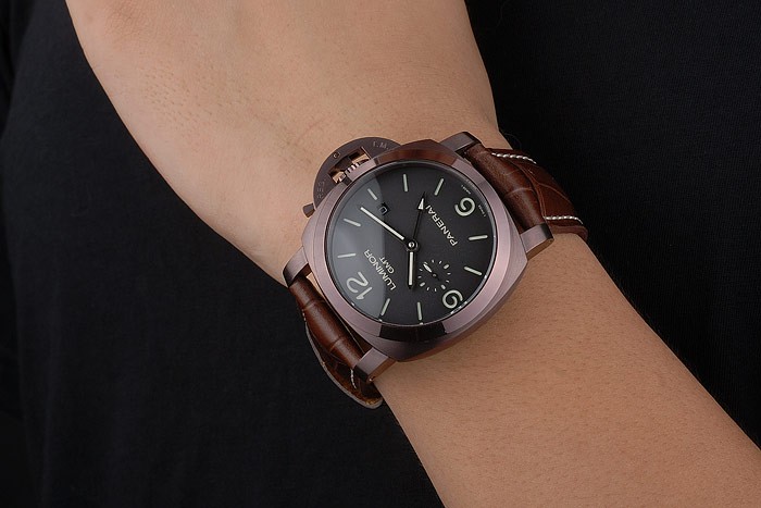 Panerai  Luminor Brown Leather Strap Black Dial 80160 - Image 2