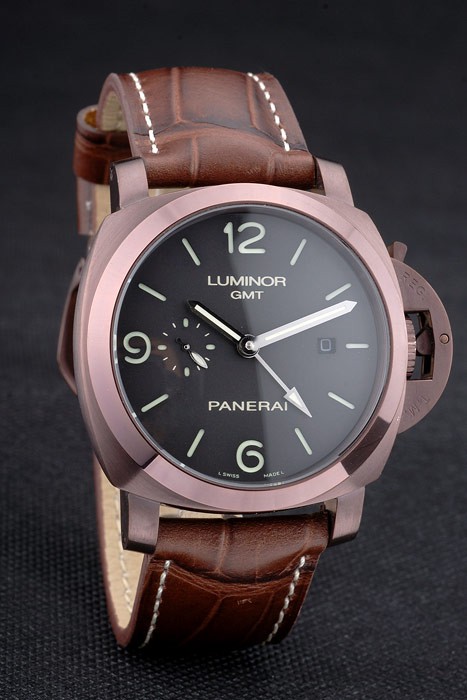 Panerai  Luminor Brown Leather Strap Black Dial 80160 - Image 3