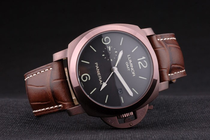 Panerai  Luminor Brown Leather Strap Black Dial 80160 - Image 4