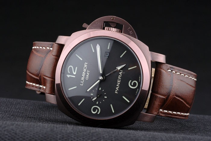 Panerai  Luminor Brown Leather Strap Black Dial 80160 - Image 5