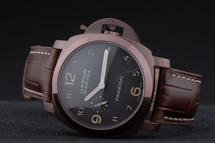 Panerai  Luminor Brown Leather Strap Black Dial 80161 - Image 6