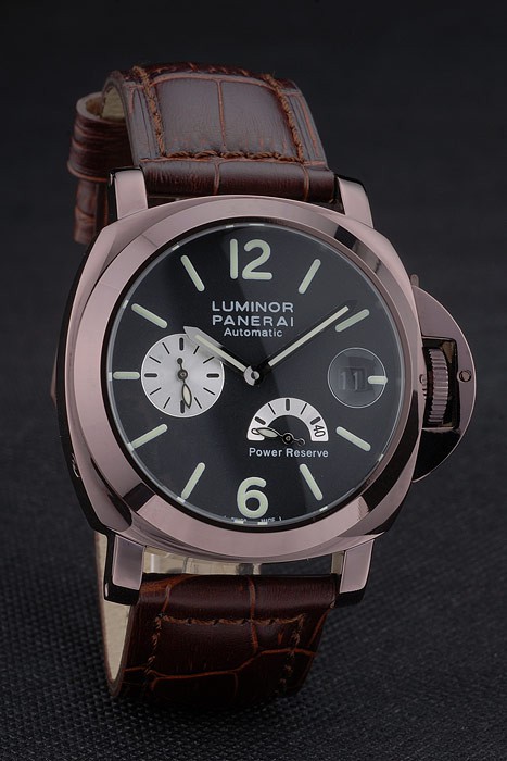 Panerai  Luminor Brown Leather Strap Black Dial 80163 - Image 4