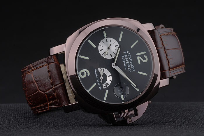Panerai  Luminor Brown Leather Strap Black Dial 80163 - Image 5