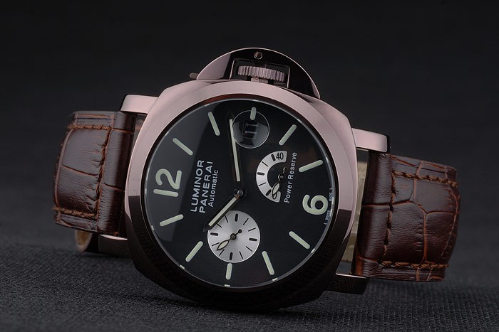 Panerai  Luminor Brown Leather Strap Black Dial 80163 - Image 6