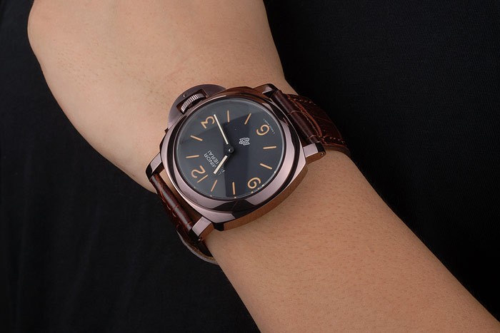 Panerai  Luminor Brown Leather Strap Black Dial 80164 - Image 2