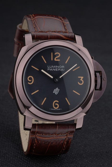 Panerai  Luminor Brown Leather Strap Black Dial 80164 - Image 3
