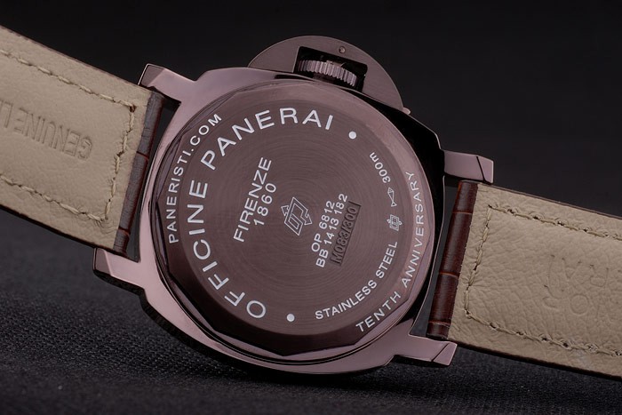 Panerai  Luminor Brown Leather Strap Black Dial 80164 - Image 9