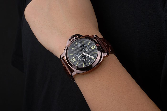 Panerai  Luminor Brown Leather Strap Black Dial 80165 - Image 3