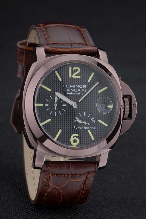 Panerai  Luminor Brown Leather Strap Black Dial 80165 - Image 4