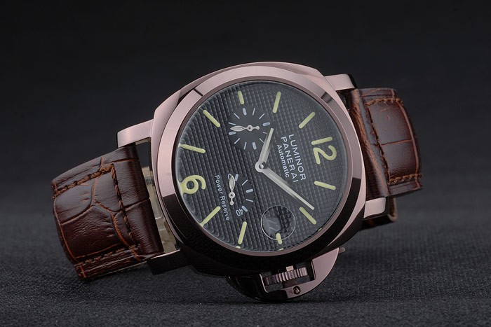 Panerai  Luminor Brown Leather Strap Black Dial 80165 - Image 5