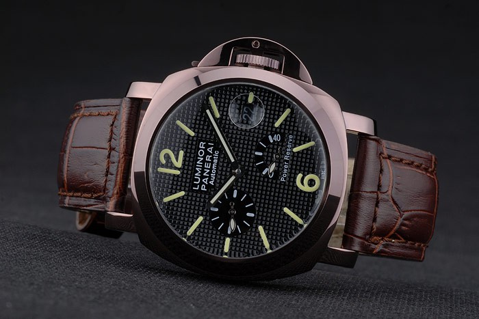 Panerai  Luminor Brown Leather Strap Black Dial 80165 - Image 6