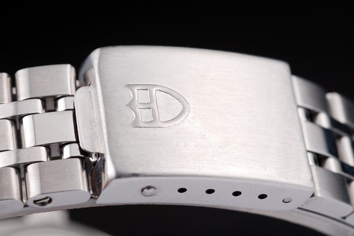 Tudor Swiss Classic Prince Date Stainless Steel Case Silver Ribbed Bezel White Dial - Image 4