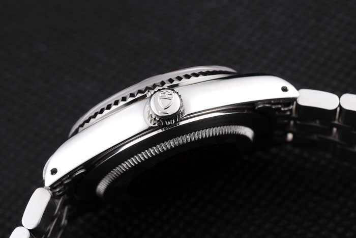 Tudor Swiss Classic Prince Date Stainless Steel Case Silver Ribbed Bezel White Dial - Image 7