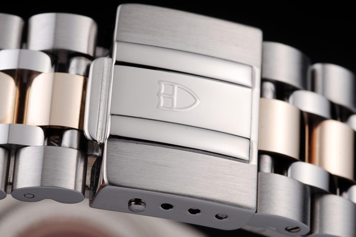 Tudor Swiss Classic Prince Date Stainless Steel Case Rose Gold Bezel Gold Dial - Image 4