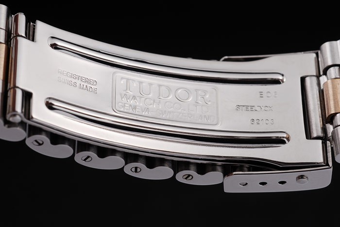 Tudor Swiss Classic Prince Date Stainless Steel Case Rose Gold Bezel Gold Dial - Image 5