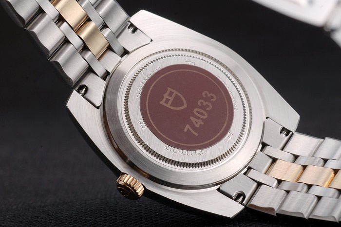 Swiss Tudor Classic Rose Crystal Encrusted Bezel Crystal Encrusted Golden Dial 80304 - Image 7