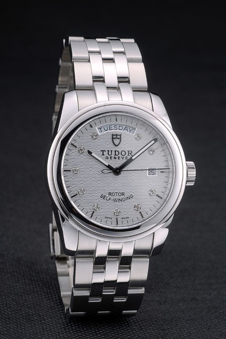 Swiss Tudor Classic Stainless Steel Bracelet Silver Patterned Silver Dial 80298 - Image 2