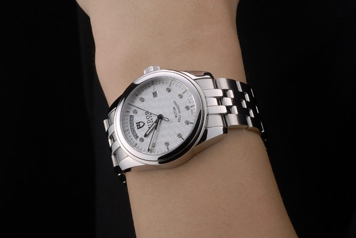 Swiss Tudor Classic Stainless Steel Bracelet Silver Patterned Silver Dial 80298 - Image 9