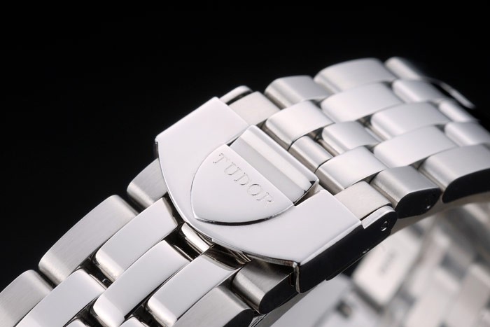 Swiss Tudor Classic Stainless Steel Bracelet Silver Black Dial 80300 - Image 5