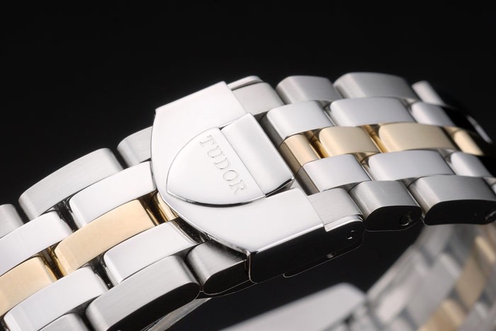 Swiss Tudor Classic Rose Gold and Stainless Steel Polished Bezel Golden Dial 80305 - Image 5