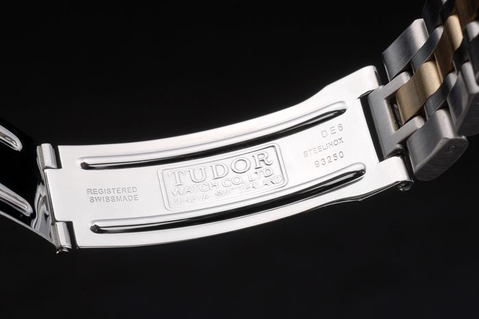 Swiss Tudor Classic Rose Gold Ribber Bezel Crystal Encrusted Golden Dial 80302 - Image 6