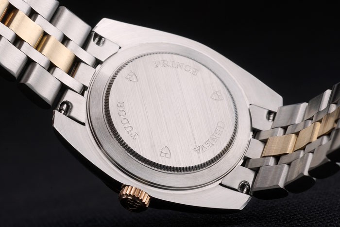 Swiss Tudor Classic Rose Gold Ribber Bezel Crystal Encrusted Golden Dial 80302 - Image 7