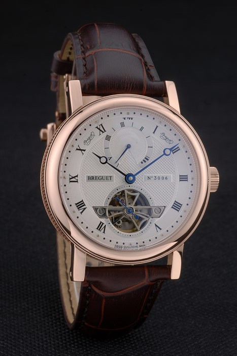 Breguet Classique Complications Rose Gold Case Dark Brown Leather Strap 80154 - Image 3