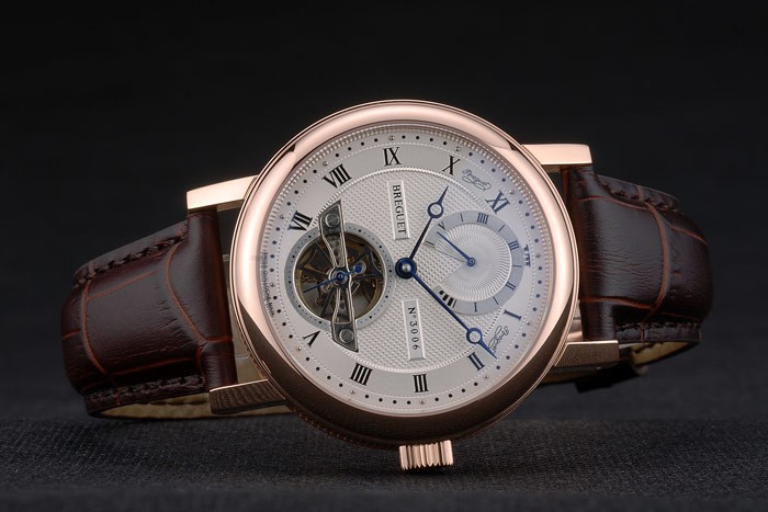 Breguet Classique Complications Rose Gold Case Dark Brown Leather Strap 80154 - Image 4