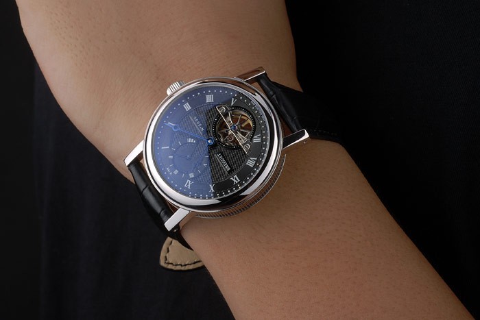 Breguet Classique Complications Stainless Steel Case Black Leather Strap 80157 - Image 3