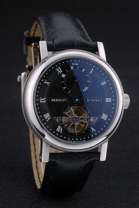 Breguet Classique Complications Stainless Steel Case Black Leather Strap 80157 - Image 4