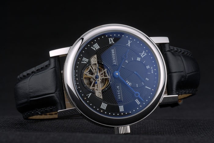 Breguet Classique Complications Stainless Steel Case Black Leather Strap 80157 - Image 5