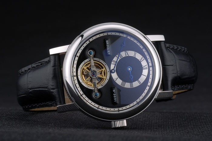 Breguet Classique Complications Stainless Steel Case Black Leather Strap 80158 - Image 5