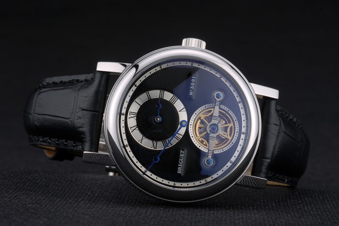 Breguet Classique Complications Stainless Steel Case Black Leather Strap 80158 - Image 6