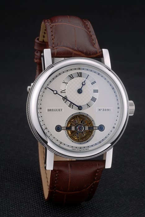 Breguet Classique Complications Stainless Steel Case Brown Leather Strap 80159 - Image 4