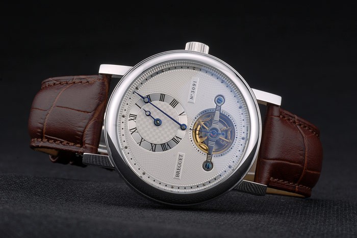 Breguet Classique Complications Stainless Steel Case Brown Leather Strap 80159 - Image 6