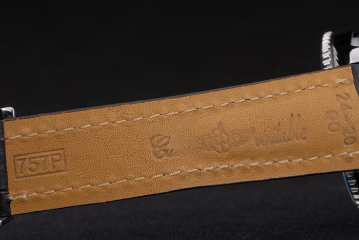 Breitling Certifie Black Leather Strap Beige Dial Chronograph 80177 - Image 8