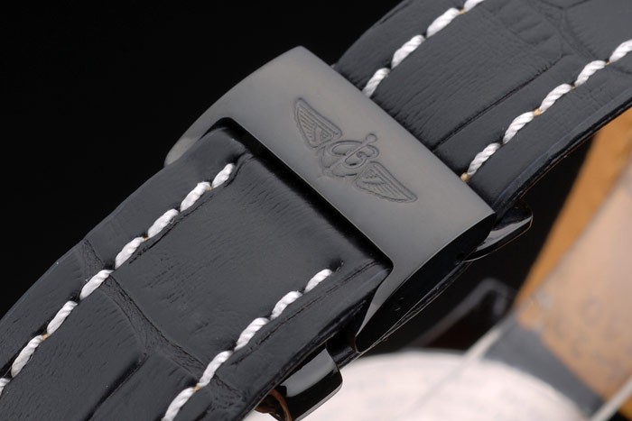 Breitling Certifie Black Leather Strap Black Dial Chronograph 80179 - Image 7