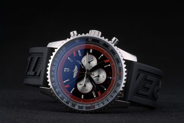 Breitling Certifie Black Rubber Strap Black Dial Chronograph 80182 - Image 4