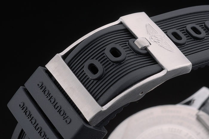 Breitling Certifie Black Rubber Strap Black Dial Chronograph 80182 - Image 5