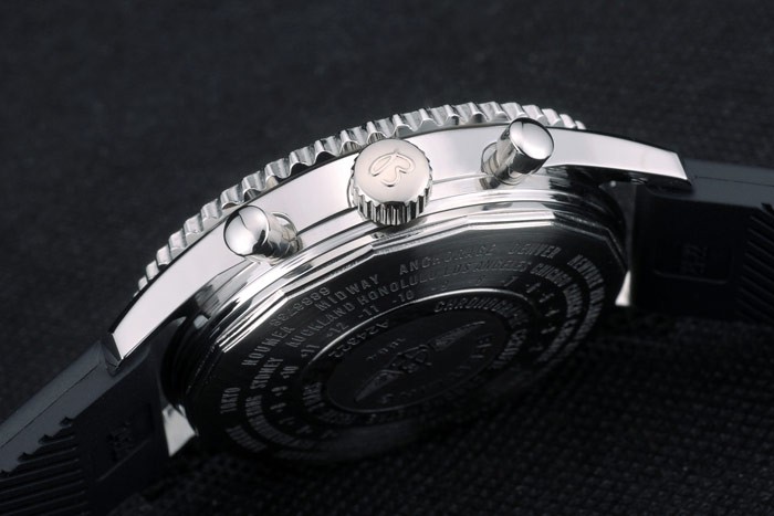 Breitling Certifie Black Rubber Strap Black Dial Chronograph 80182 - Image 7