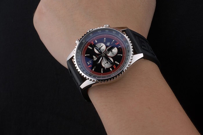 Breitling Certifie Black Rubber Strap Black Dial Chronograph 80182 - Image 8