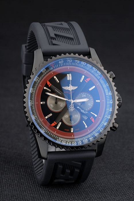 Breitling Certifie Black Rubber Strap Black Dial Chronograph 80180 - Image 2