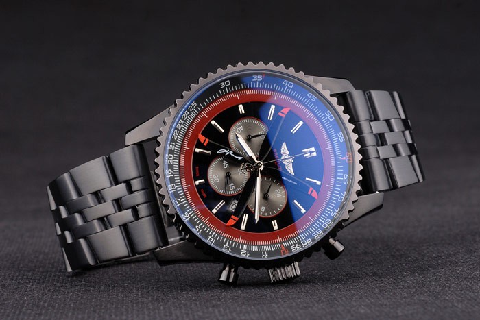 Breitling Certifie Black Stainless Steel Strap Black Dial Chronograph 80172 - Image 3