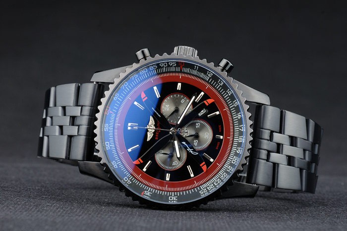 Breitling Certifie Black Stainless Steel Strap Black Dial Chronograph 80172 - Image 4