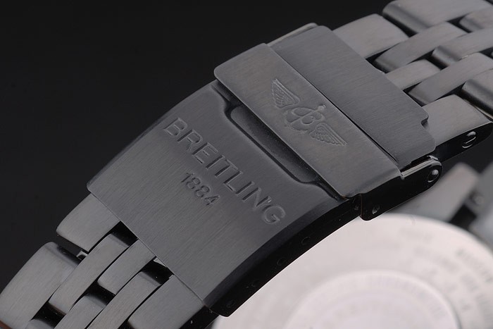 Breitling Certifie Black Stainless Steel Strap Black Dial Chronograph 80172 - Image 5