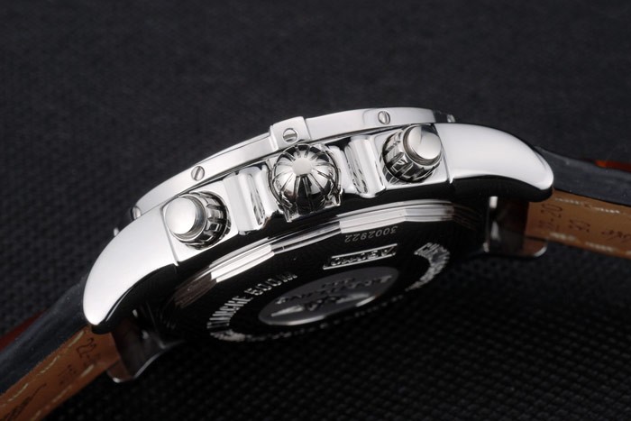 Swiss Breitling Certifie Stainless Steel Bezel Brown Croco Leather Bracelet White Dial 80285 - Image 10