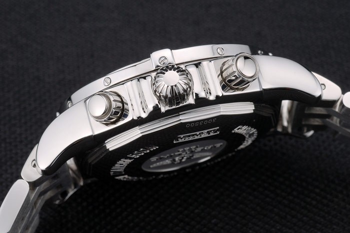 Swiss Breitling Certifie Stainless Steel Bezel Navy Dial 80287 - Image 8