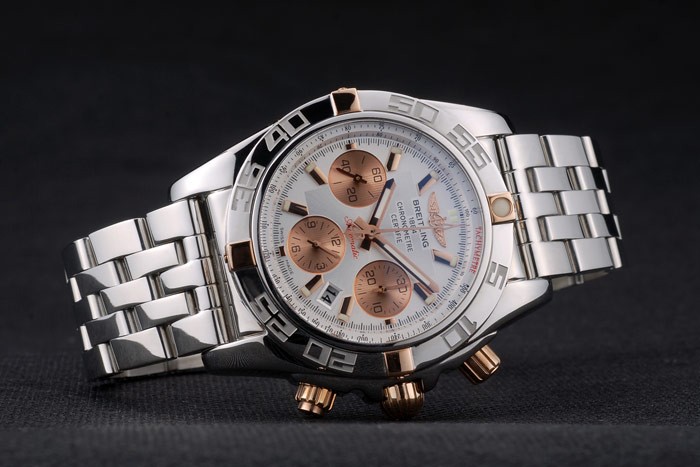 Swiss Breitling Certifie Stainless Steel Bezel White Dial 80288 - Image 3