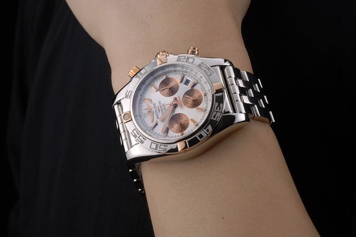 Swiss Breitling Certifie Stainless Steel Bezel White Dial 80288 - Image 9