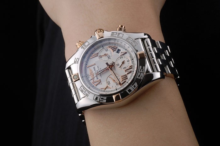 Swiss Breitling Certifie Stainless Steel Bezel White Dial 80289 - Image 9